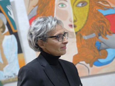 Vernissage d'une exposition des oeuvres de l’artiste peintre Hasna Ettour à Rabat